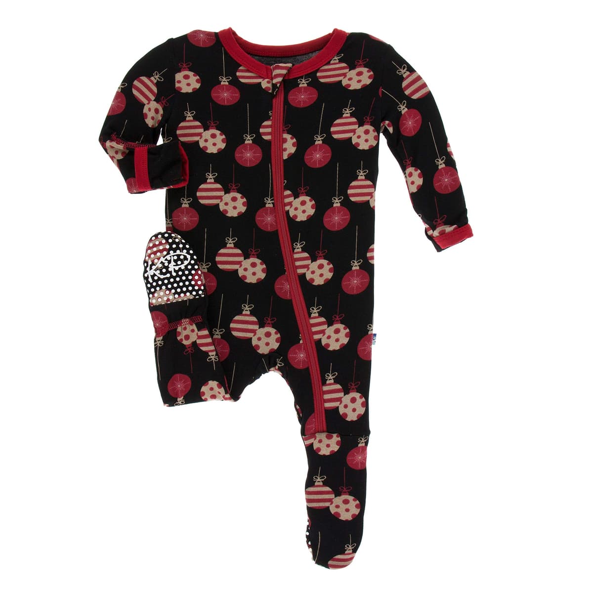 KicKee Pants Little Girls Basic Footie with Zipper - Lotus, 6-9 Months — view 33