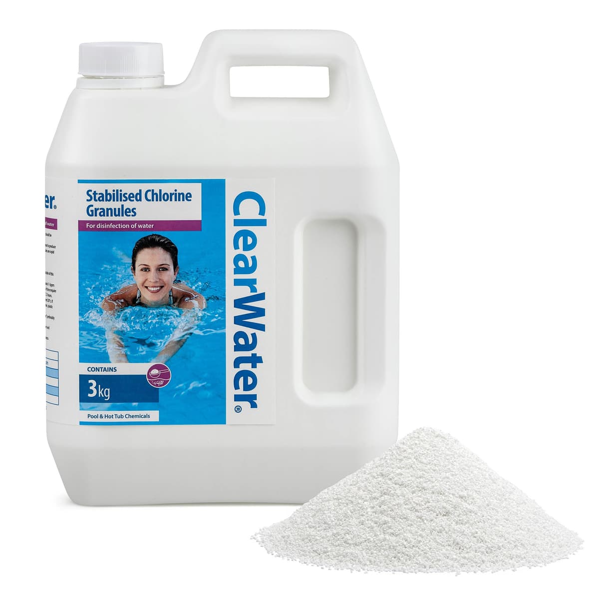 Clearwater Chlorine Granules for Hot Tub Spa and Swimming Pool Water Treatment for Rapid Disinfecting and Cleaning, Jerry Can, 5 kg — view 8