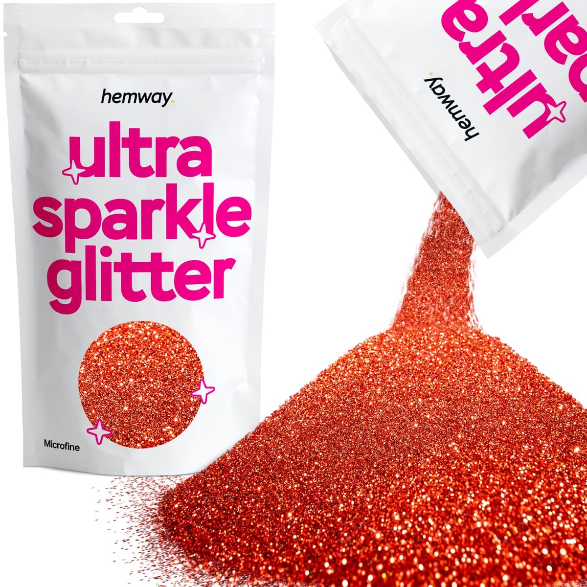 Hemway Ultra Sparkle Glitter Baby Pink Iridescent 100g Fine | Glitter for Arts & Craft, Makeup, Nail Art, Crafting, Card Making, Sparkle Decoration — view 182