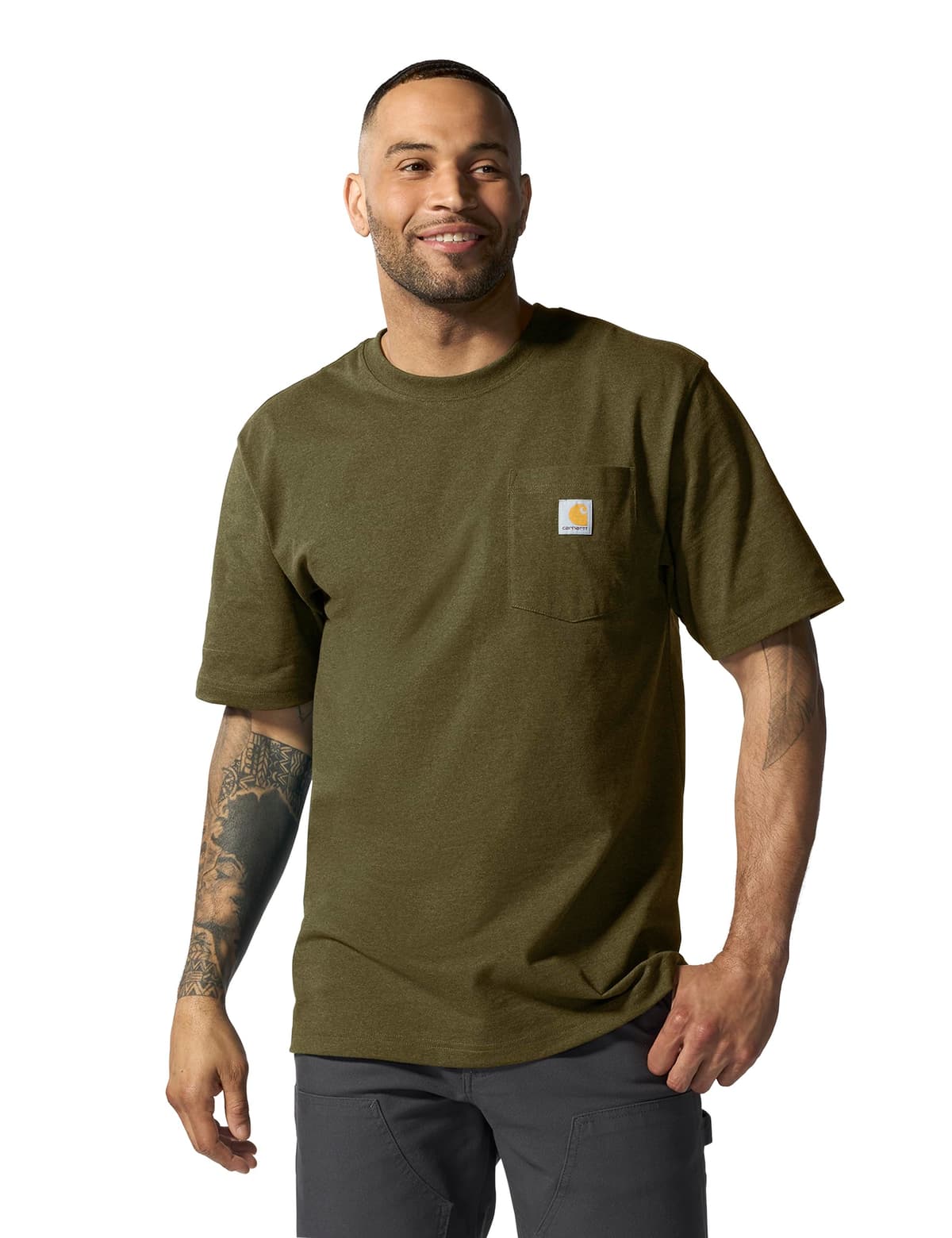 Carhartt Mens Loose Fit Heavyweight Short-Sleeve Pocket T-Shirt (Also Available in Big & Tall) CloseoutWork Utility T-Shirt — view 18