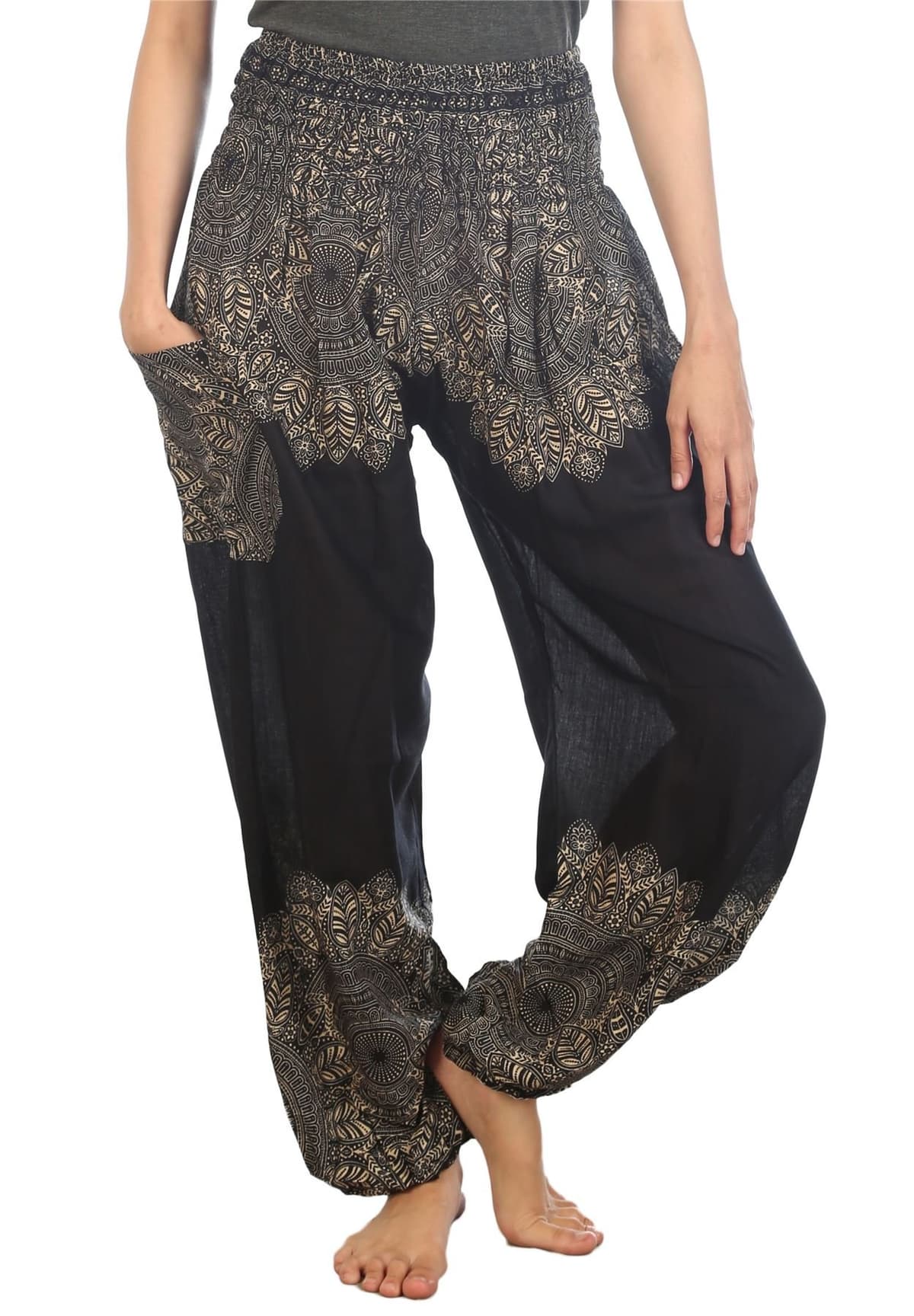 Lofbaz Harem Pants for Women Yoga Boho Hippie Clothing Womens Palazzo Bohemian Pajama Trousers Beach Indian Gypsy Genie Clothes — view 50