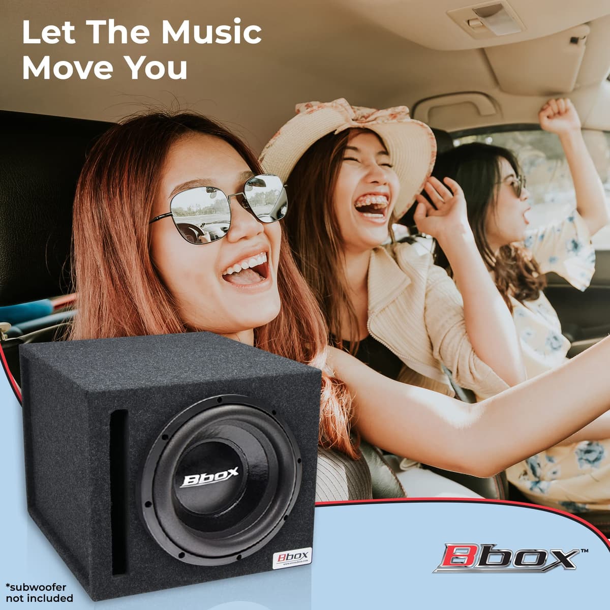 Atrend 12SMV 12" Ventilated Subwoofer Box - Premium Car Audio Subwoofer Enclosure with Airtight MDF Cabinet and Recessed Side Panels — view 4