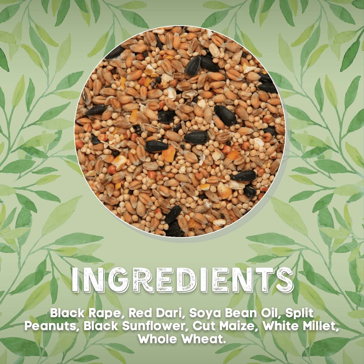 Copdock Mill Wild Bird Seed & Grain Mix 20kg Bag All Year Round High Energy Wild Bird Food 100% Natural Ingredients Including Sunflower Seeds and Peanuts — view 5