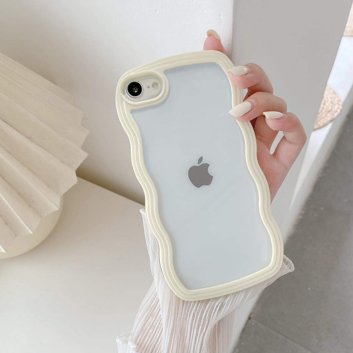QLTYPRI Compatible with iPhone 11 Case, Cute Curly Wave Frame Clear Case for Girls Women, Transparent Soft Silicone TPU Bumper Shockproof Protective Phone Cover for iPhone 11 - Purple — view 50