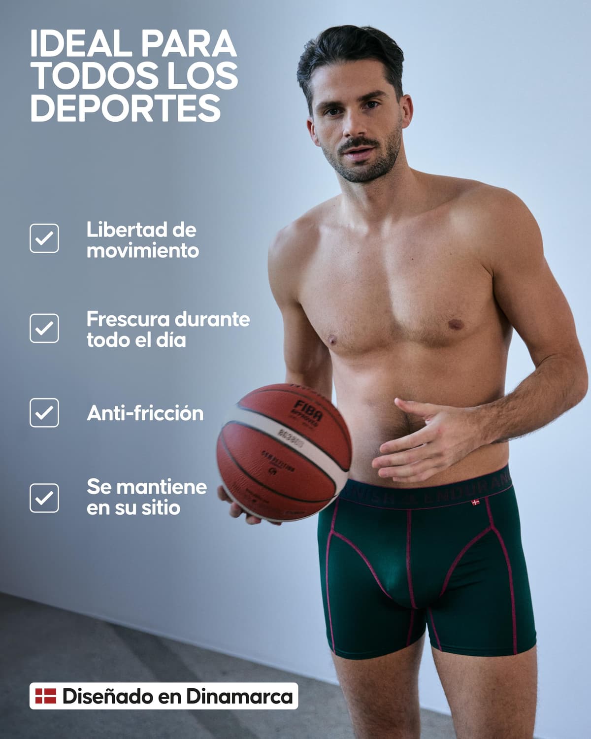 DANISH ENDURANCE Calzoncillos tipo bóxer de rendimiento para hombre (paquete de 6) – Absorbe la humedad, comodidad de secado rápido con ajuste extralargo — view 3
