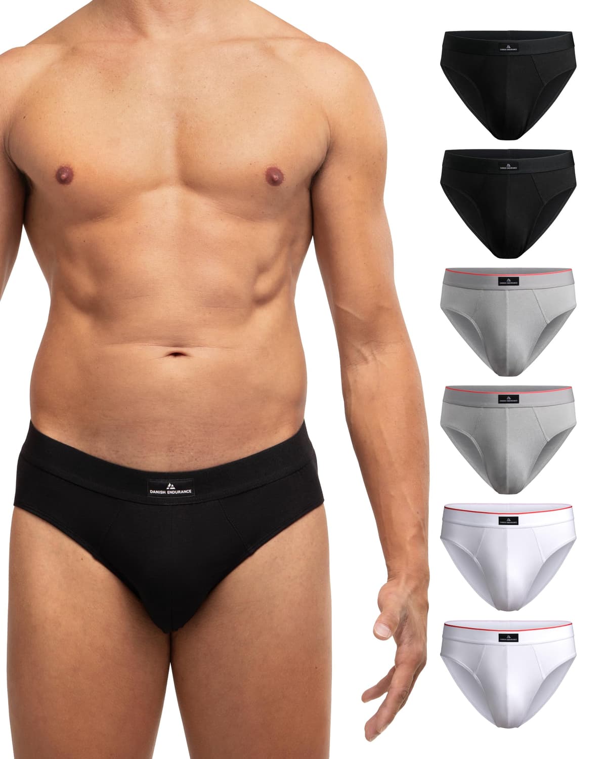 DANISH ENDURANCE Calzoncillos Hombre Slip, Slips Hombre Algodon, Transpirables, Pack de 3 - Ropa Hombre, Ropa Interior — view 7