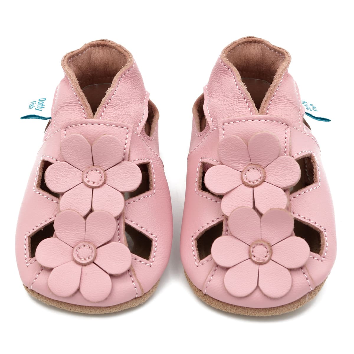 Dotty Fish Soft Sole Leather Sandals for Babies & Kids – Barefoot Feel, Non-Slip Sole, Breathable, Lightweight & Flexible Summer Shoes for Boys & Girls - British Brand - 0-6 Months - 4-5 Years — view 18