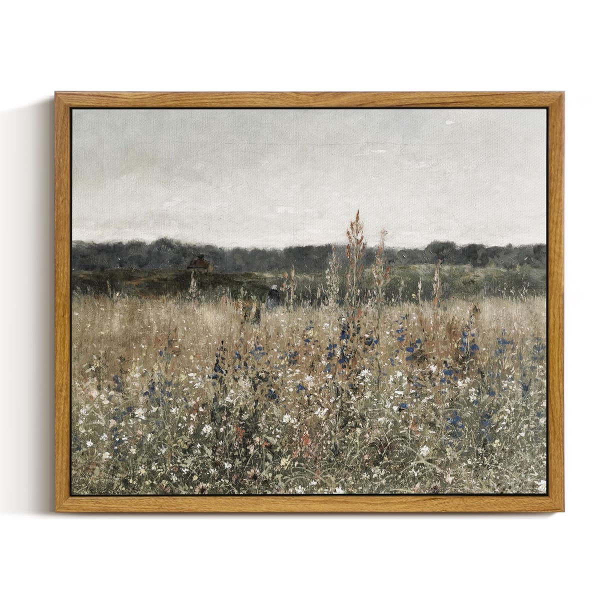 InSimSea Framed Canvas Wall Art, Meadow with Flowers Painting, Landscape for Living Room, Bedroom, Home, Bathroom Decor, 8x10 — view 95
