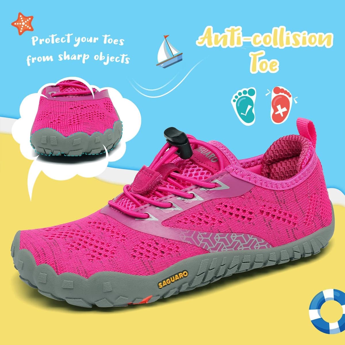 Saguaro Zapatos de Trail Niños Niñas Zapatos Deportivos Transpirable Antideslizante — view 4