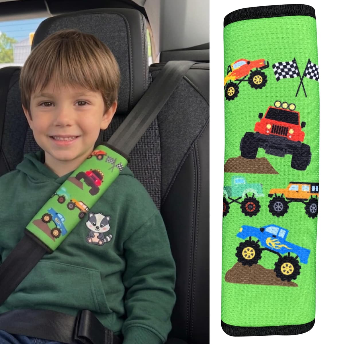 HECKBO 1x Kids Car Seat Belt Pads Seat Belt Protectors - Cars - Seat Belt Pads for Kids and Babies- Ideal for any Seat Belt Car Booster Seat Kids Bicycle — view 16