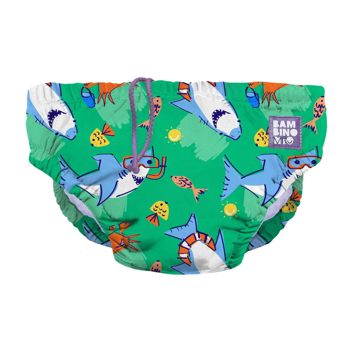 Bambino Mio Baby and Toddler Reusable Swim Nappy Pant, 2-3 Years, Whale Wharf, Boys and Girls — view 22