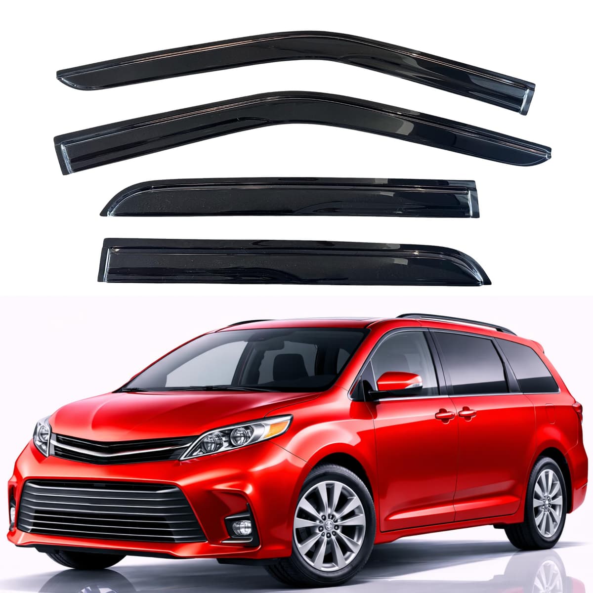 KPY Rain Guards Fit for 2006-2013 Lexus IS250 IS350, Out-Channel Window Visors Vent Wind Deflectors 4PC, Car Accessories for 06-13 Lexus is Series — view 19