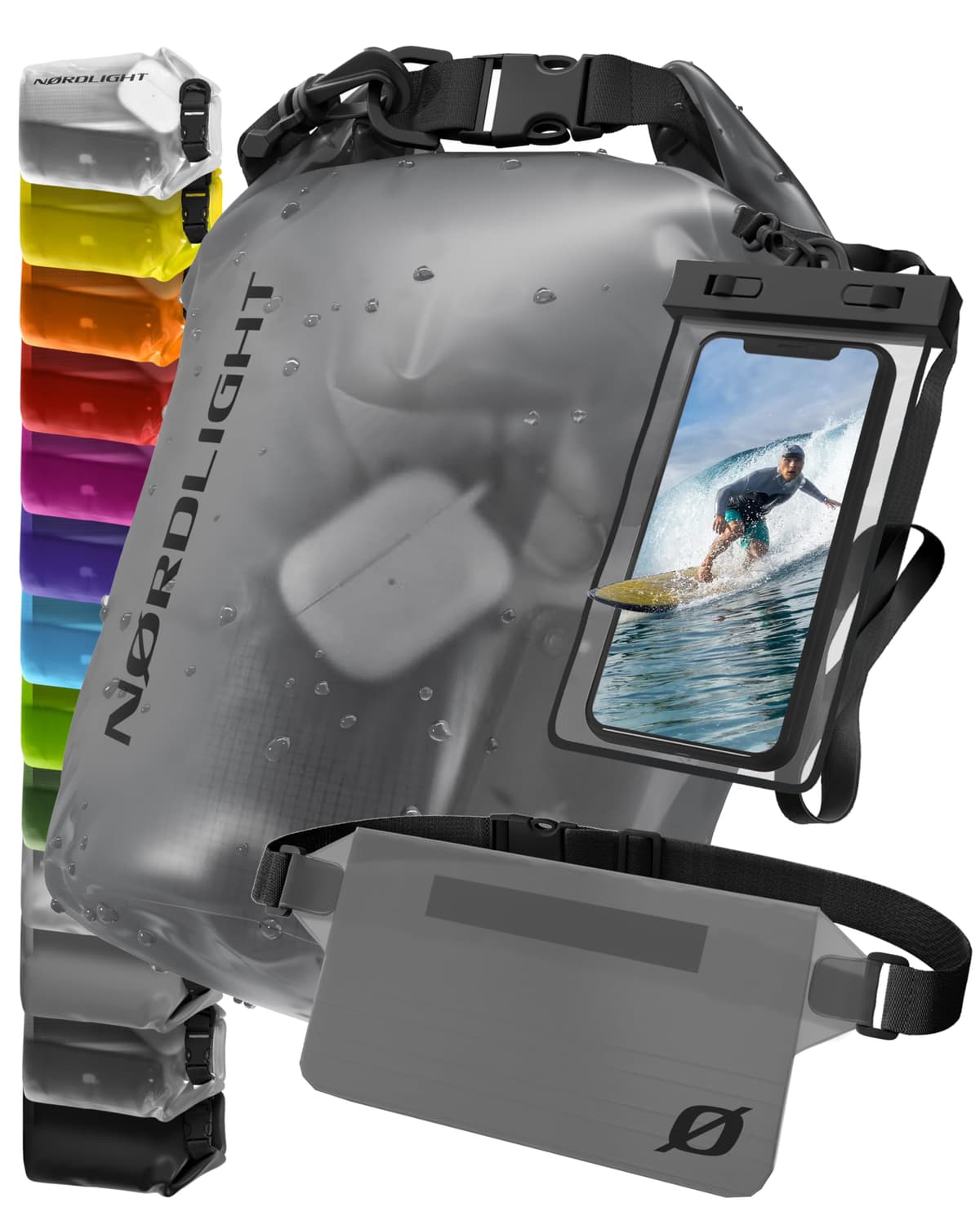Nordlight Mochila Impermeable Roll Top 25L - Hybrid 25" | Bolsa Seca Con Compartimento Para Portátil De 15 Pulgadas, Bolsillos Exteriores E Interiores, Sistema De Transporte Acolchado — view 30