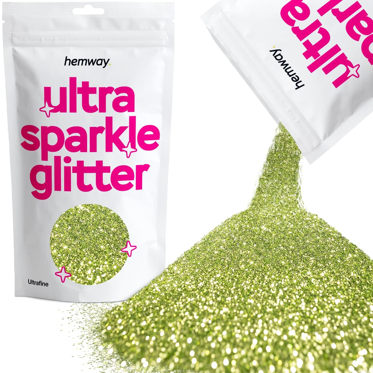 Hemway Ultra Sparkle Glitter Baby Pink Iridescent 100g Fine | Glitter for Arts & Craft, Makeup, Nail Art, Crafting, Card Making, Sparkle Decoration — view 23