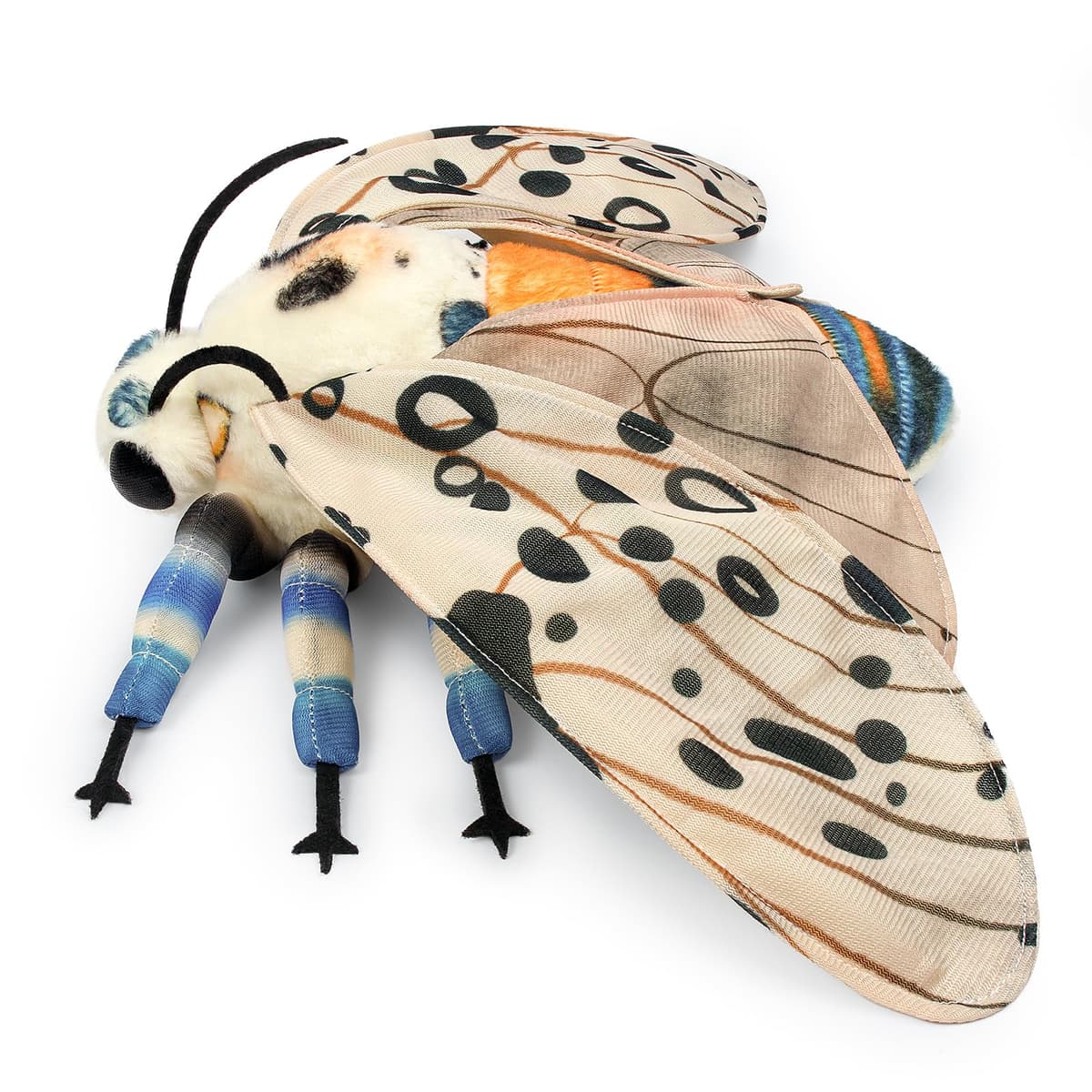 lilizzhoumax Simulation Leopard Moth Plush Toy 10.62inch Soft Realistic Leopard Moth Stuffed Animal Plush Toy for Kids Insect lovers Boys and Girls Gifts Home Decoration — view 4