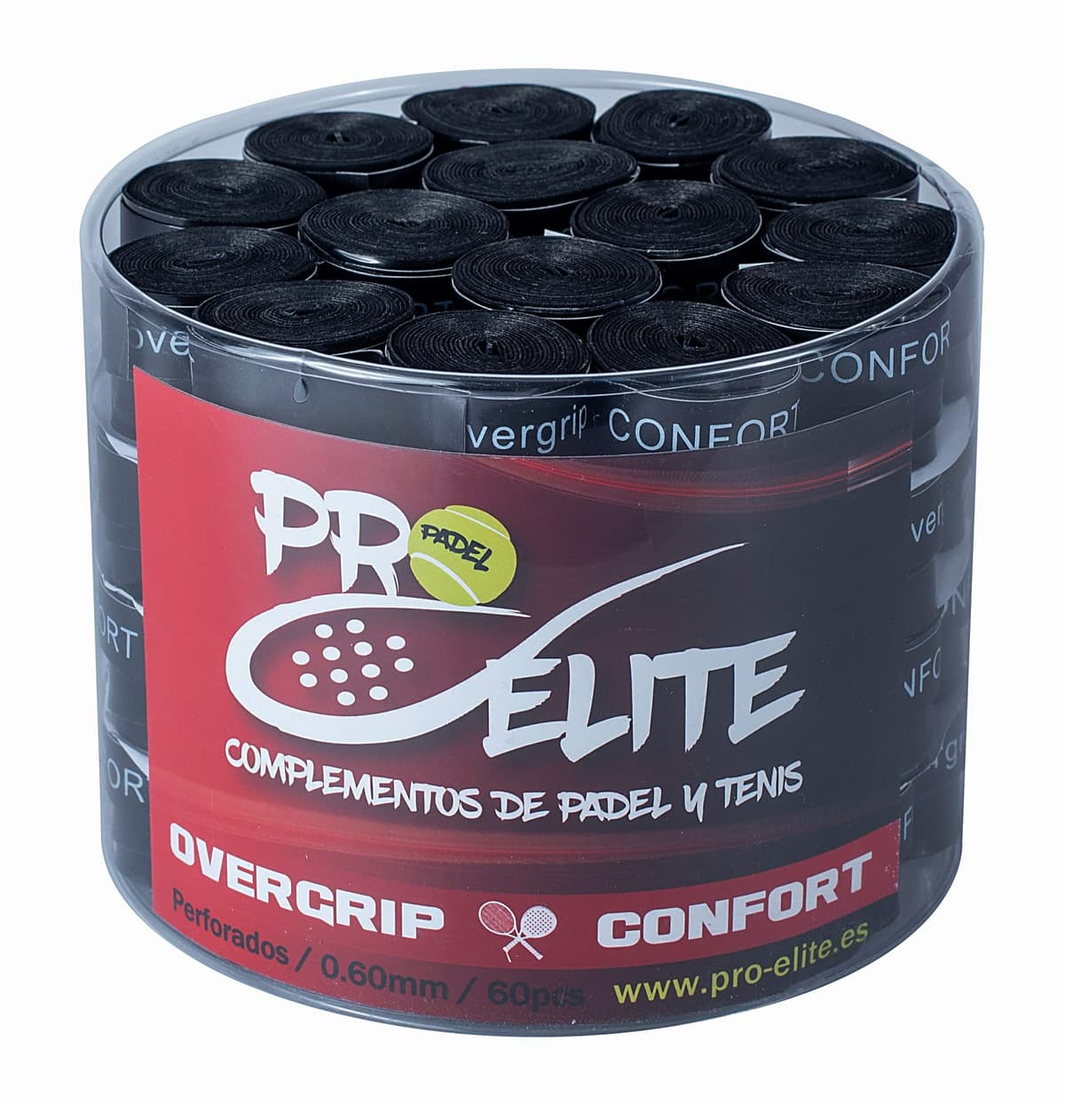 overgrips Pro Elite Confort Perforados Bote de 60 unds.