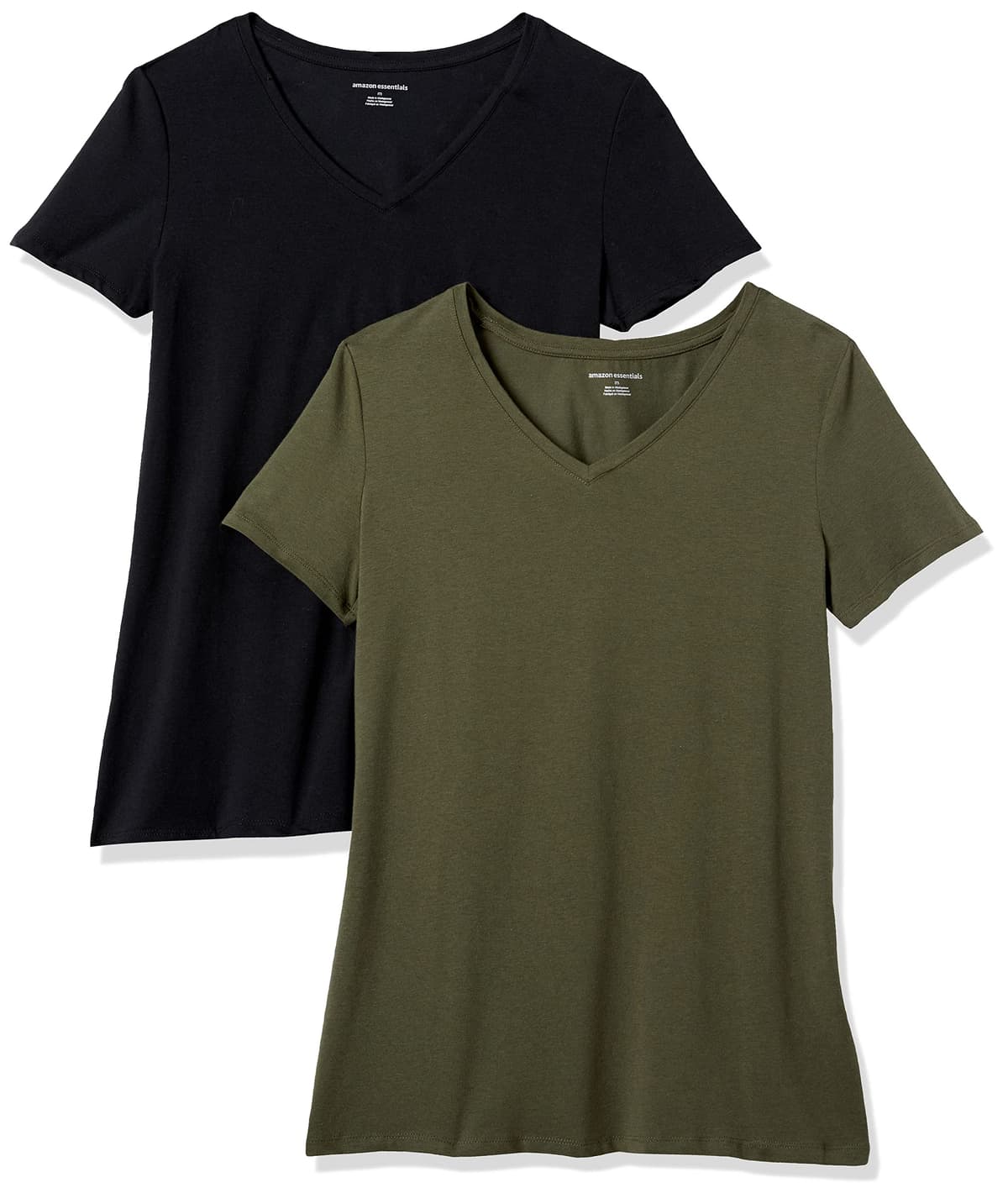 Amazon Essentials Camiseta de Manga Corta y Corte Estándar (Opciones de Cuello Redondo y Cuello en V) Mujer, Paquetes Múltiples — view 15