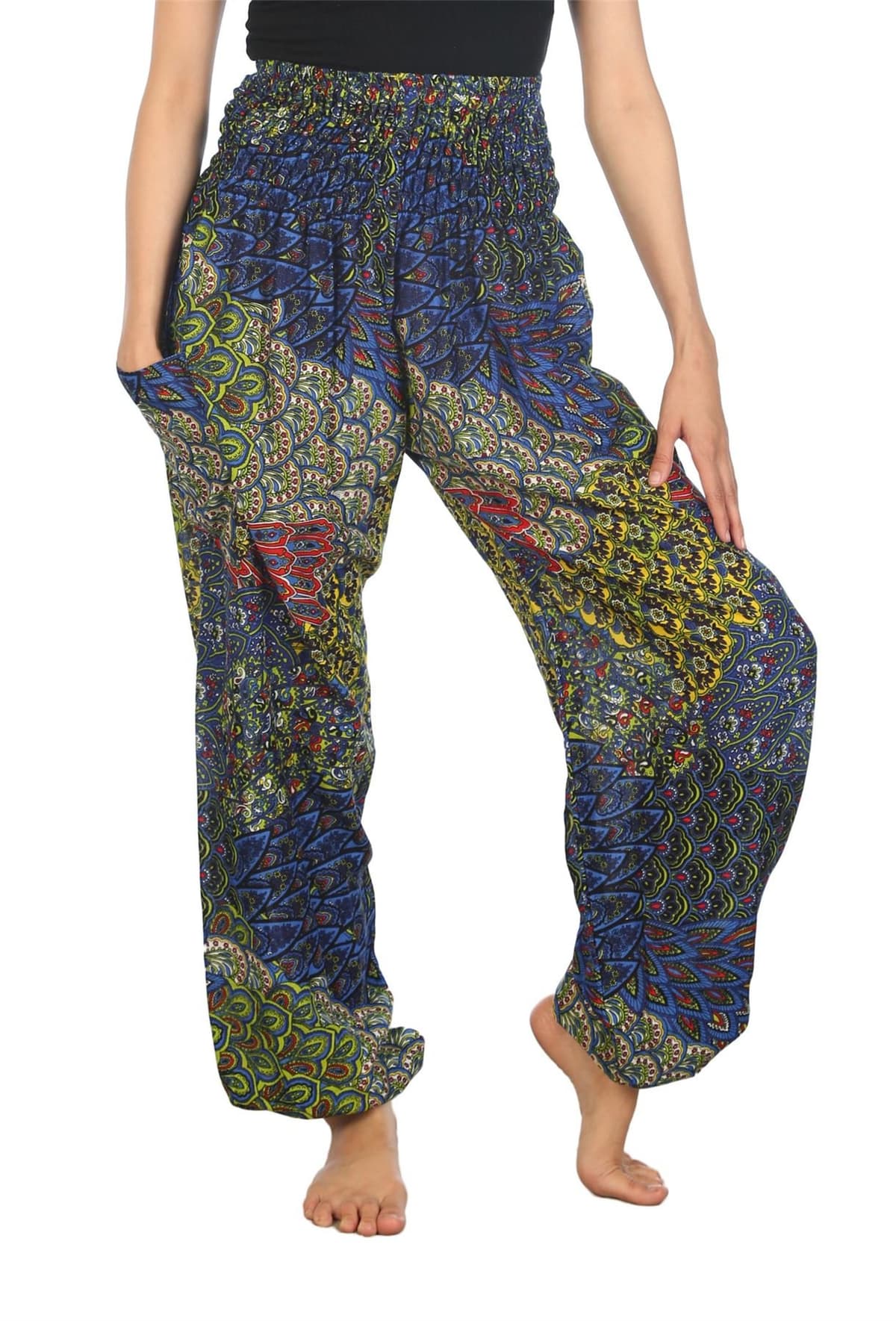 Lofbaz Harem Pants for Women Yoga Boho Hippie Clothing Womens Palazzo Bohemian Pajama Trousers Beach Indian Gypsy Genie Clothes — view 97