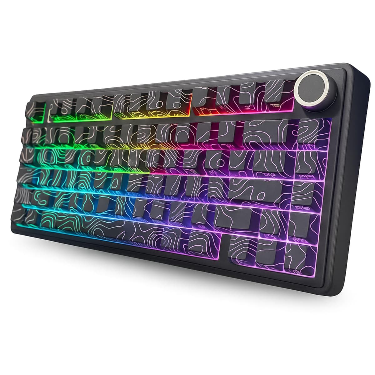 AULA F75 75% Wireless Mechanical Keyboard,2.4Ghz/Type-C/BT5.0 Gaming Keyboards,Advanced Structure,RGB Backlight,Hot Swappable Custom Keyboard for PC/Mac (Cool Black) — view 19