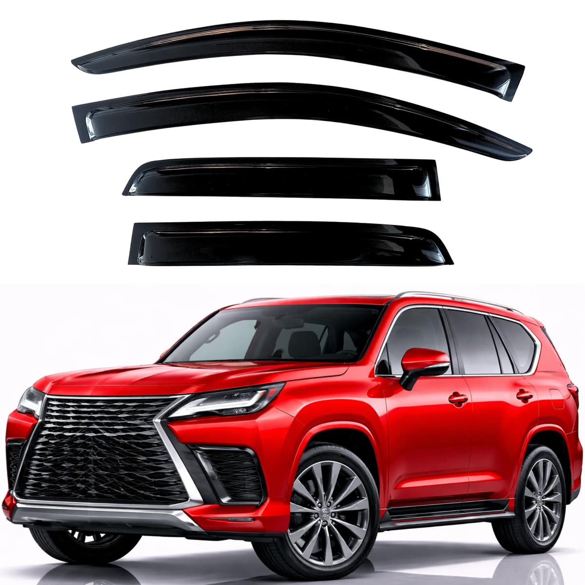 KPY Rain Guards Fit for 2006-2013 Lexus IS250 IS350, Out-Channel Window Visors Vent Wind Deflectors 4PC, Car Accessories for 06-13 Lexus is Series — view 261