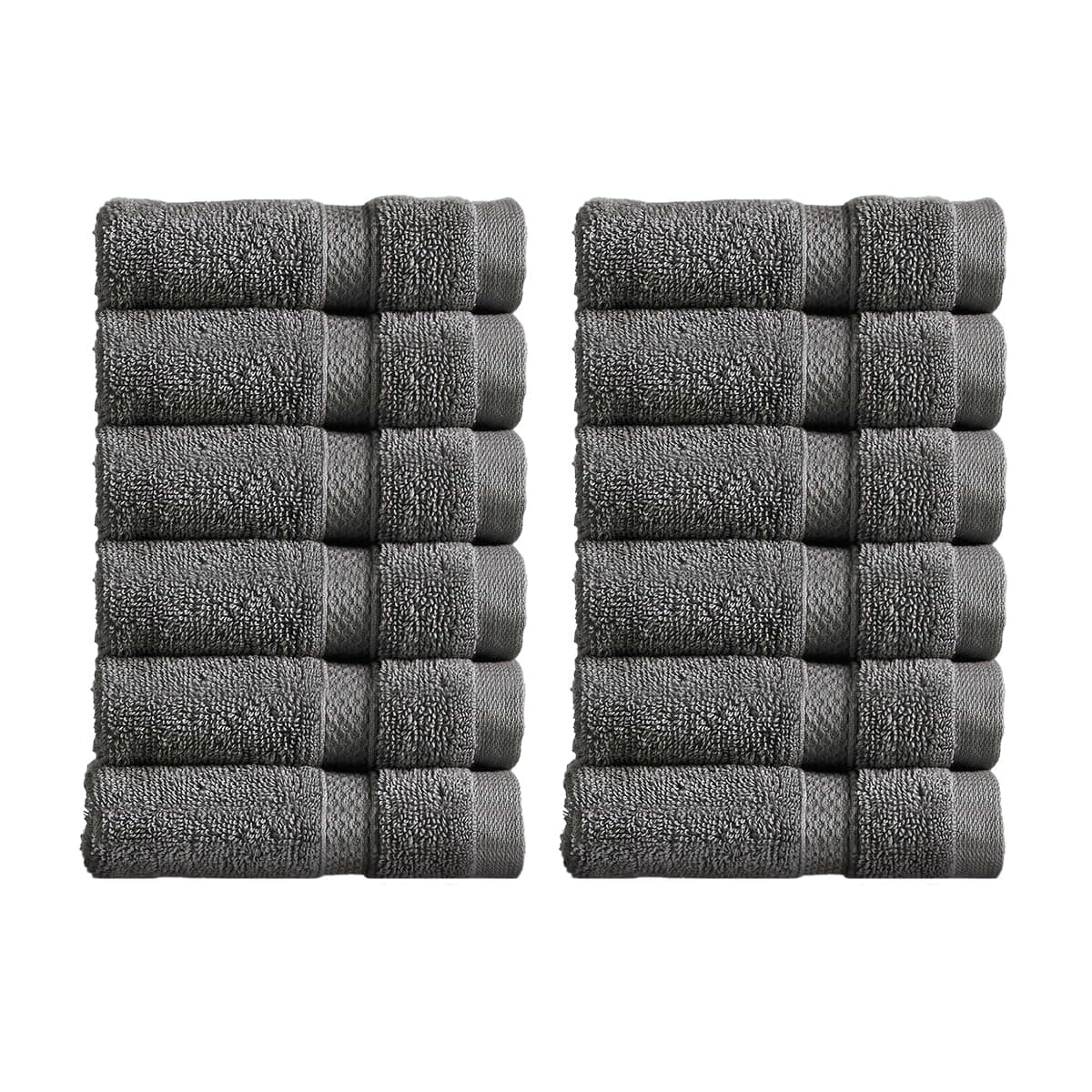 Christy Chroma Bath Towels | Set of 2 | Highly Absorbent Heavyweight 675GSM | Bold and Bright | Soft Velvety Smooth Bathroom Shower Towels | 100% Cotton | Sustainably Made | Ash Grey — view 131