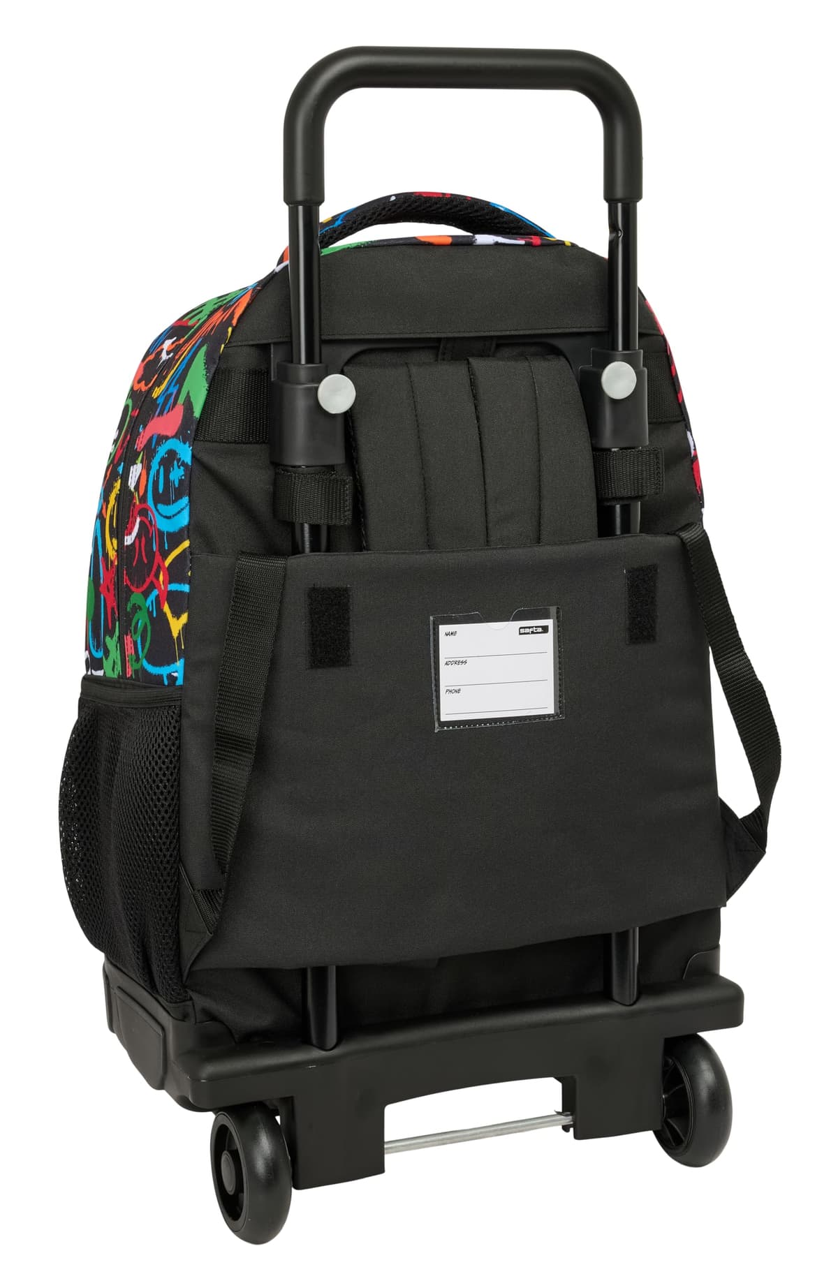 SAFTA GRAFFITI COLORS - Mochila Grande con Ruedas, Compacta, Extraíble, Ideal para Niños de Diferentes Edades, Cómoda y Versátil, Calidad y Resistencia, 33x22x45 cm — view 2