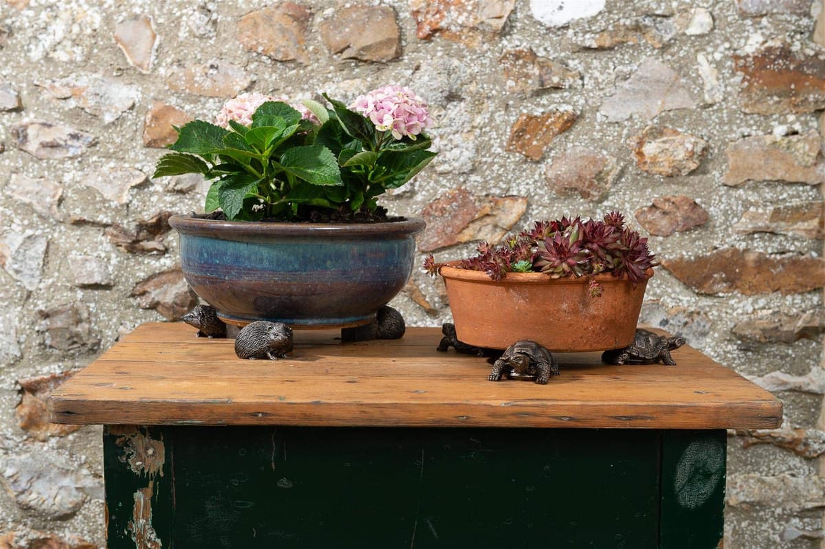 Potty Feet Hedgehog Figures Plant Pot Feet - Planter Support - Handmade Decorative Ornaments - 3pcs — view 5