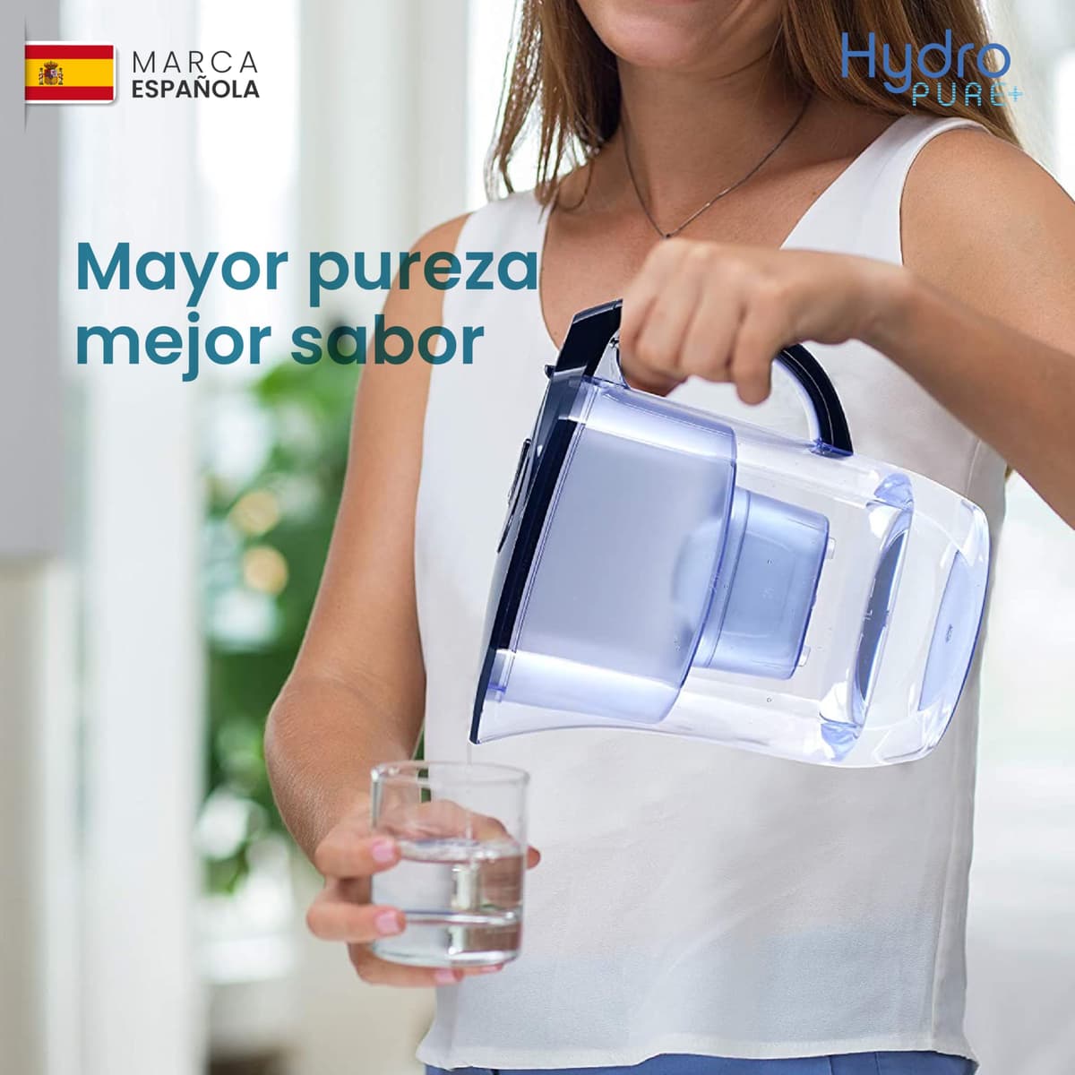 Filtros de agua Hydro Pure+ filtrantes compatibles con jarras Brita Maxtra/Maxtra+/PerfectFit/Amazon Basics que reducen la cal y el cloro NO REQUIERE ADAPTADOR (Paquete de 6) — view 5
