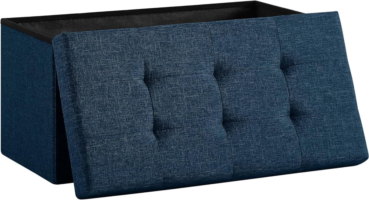 Madera Nieve Banco con Almacenamiento, Banco Acolchado, Taburete, baúl con Capacidad de Carga de hasta 300 kg (Beige, 76x38) — view 14