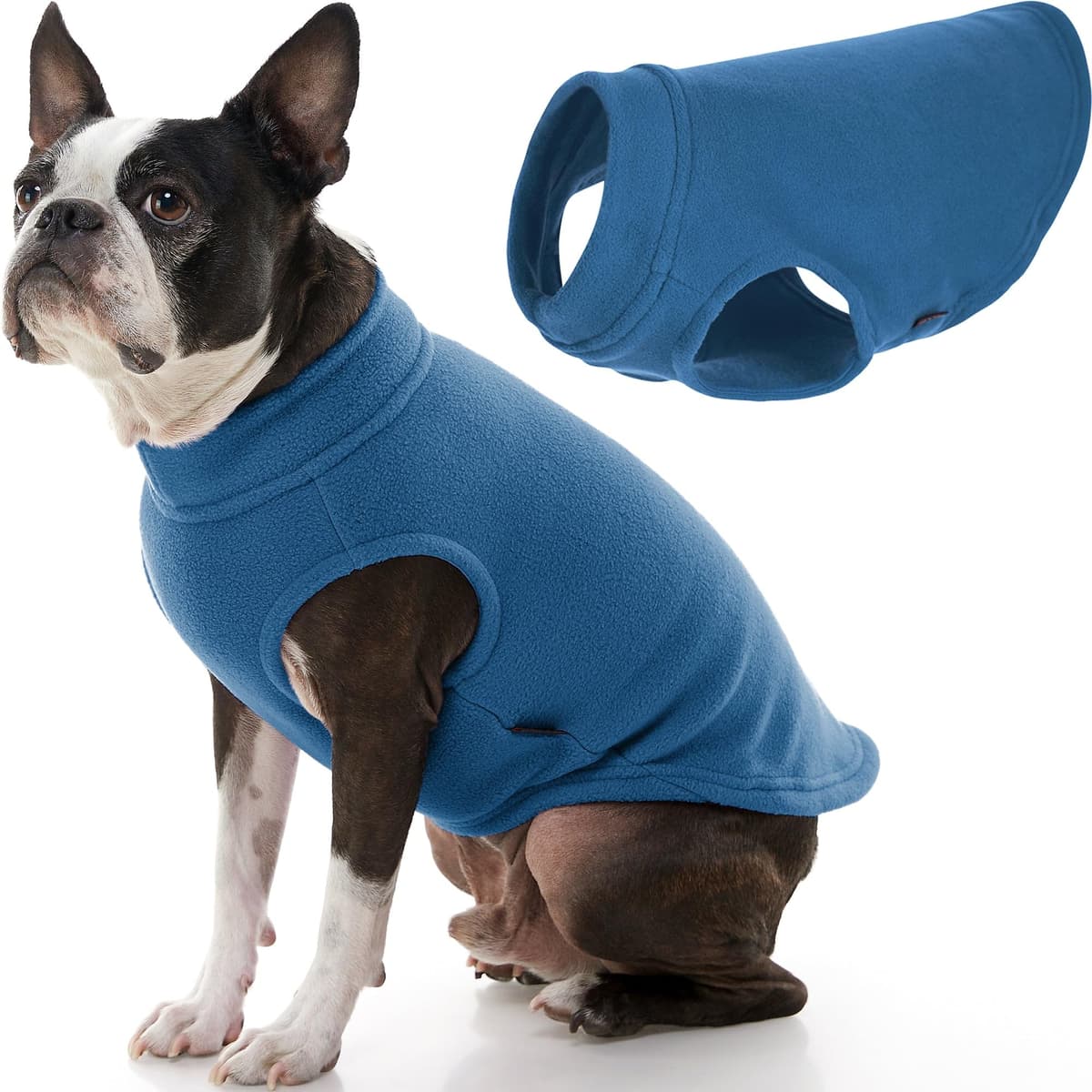 Gooby Stretch Fleece Pull Over Cold Weather Dog Vest, 2X-Large, Black — view 45