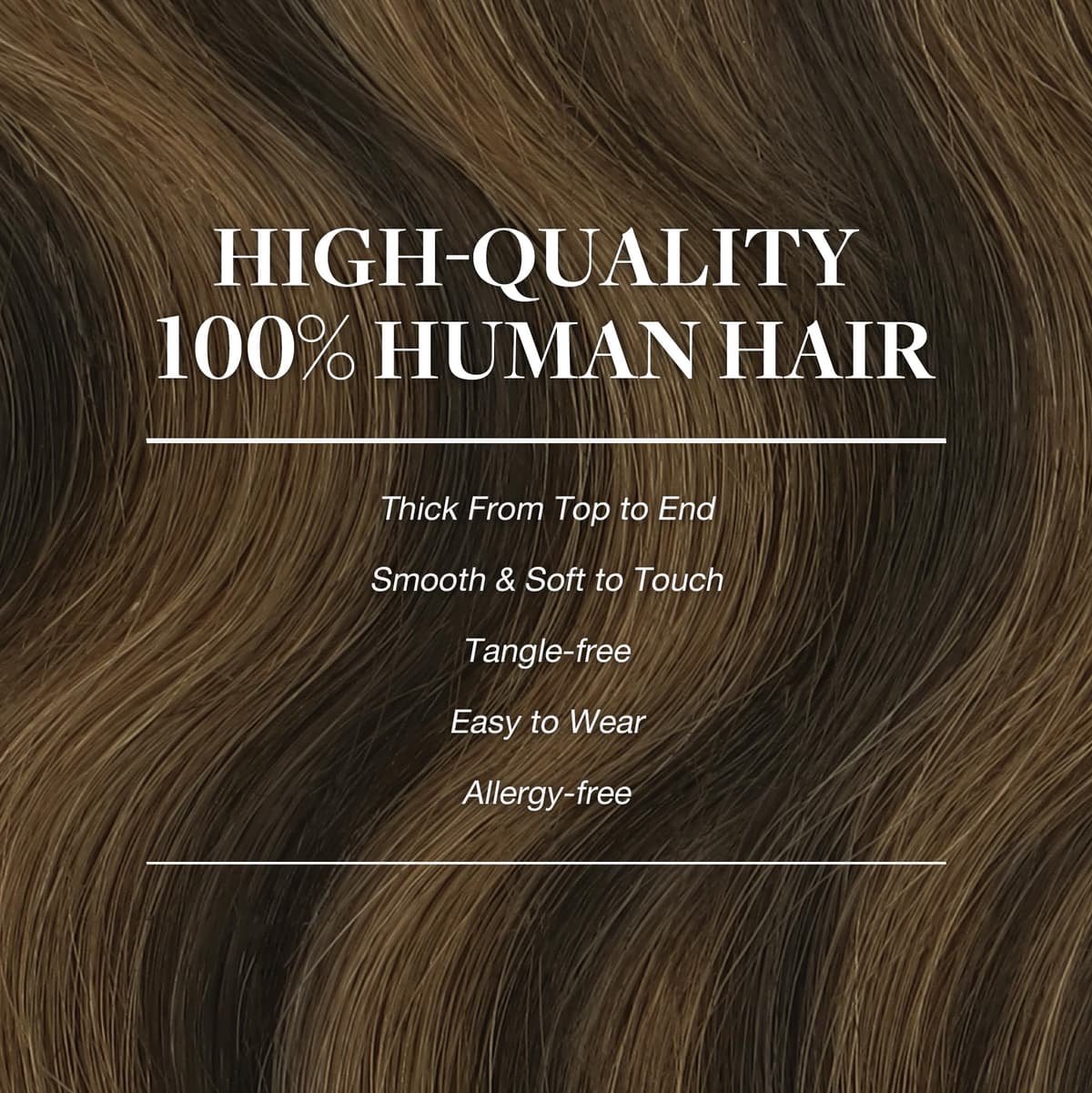 GOO GOO Clip in Hair Extensions Human Hair, 18inch 150g 9Pcs, #2 Dark Brown, Hair extensions for women, Human Hair Extensions Clip in — view 173