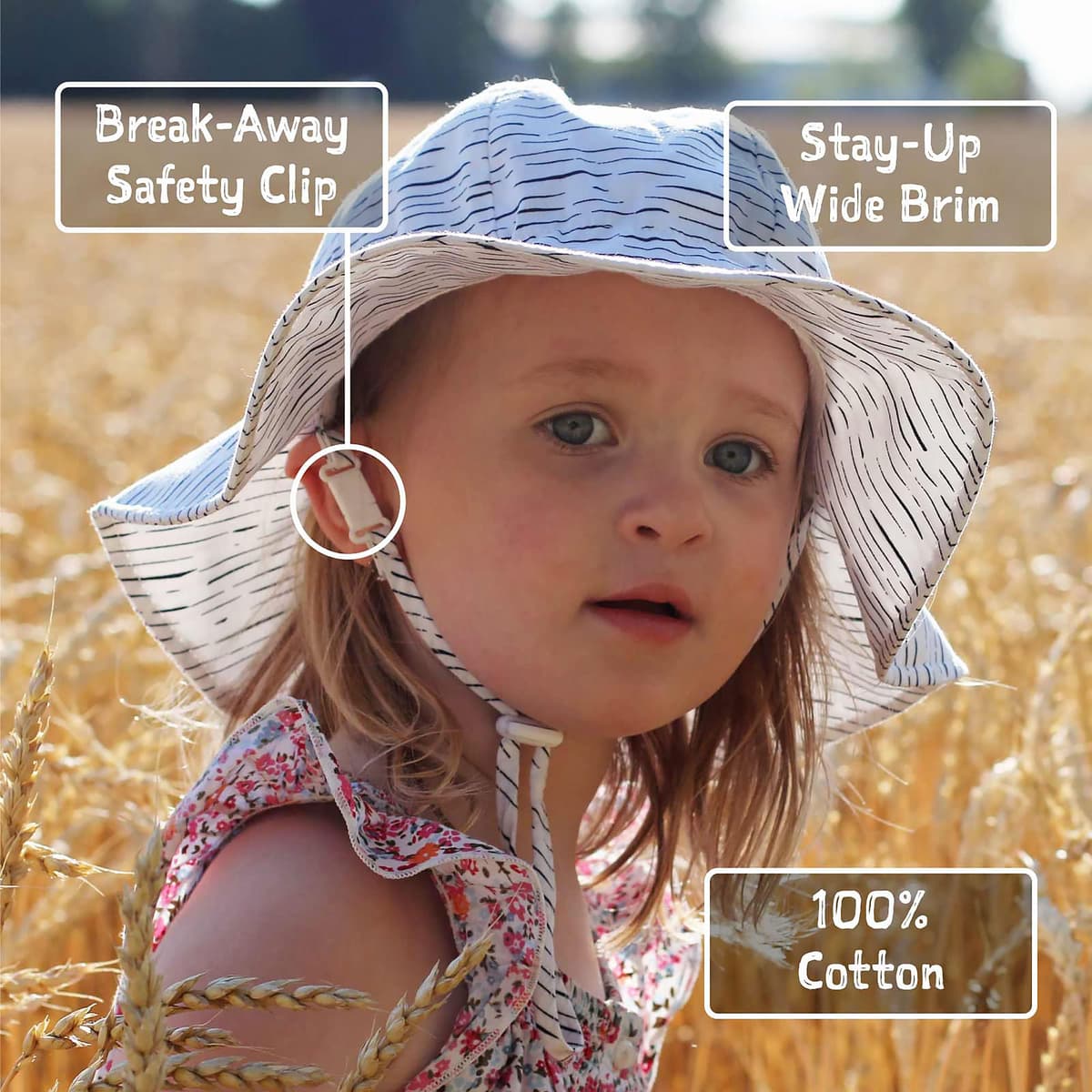 Jan & Jul Sombrero de Sol niños Hecho de algodón y con protección UV — view 2