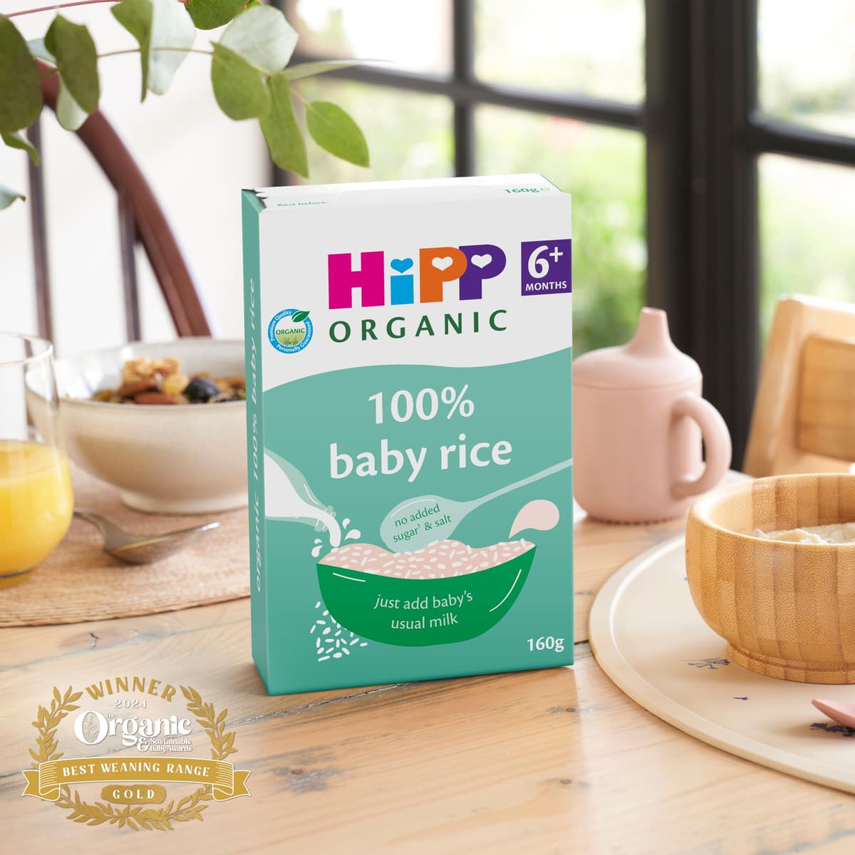 HiPP Organic 100% Baby Rice 6+ Months 160g (Pack of 4) — view 3