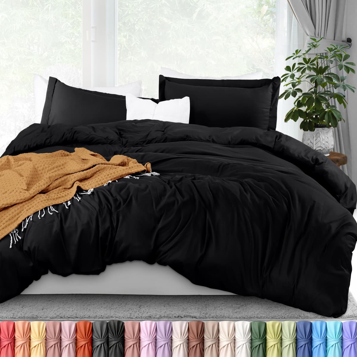 Utopia Bedding 3 Piece Single Bedding Set - Duvet Cover, Fitted Sheet with Pillow case - Soft Brushed Microfiber (Grey) — view 60