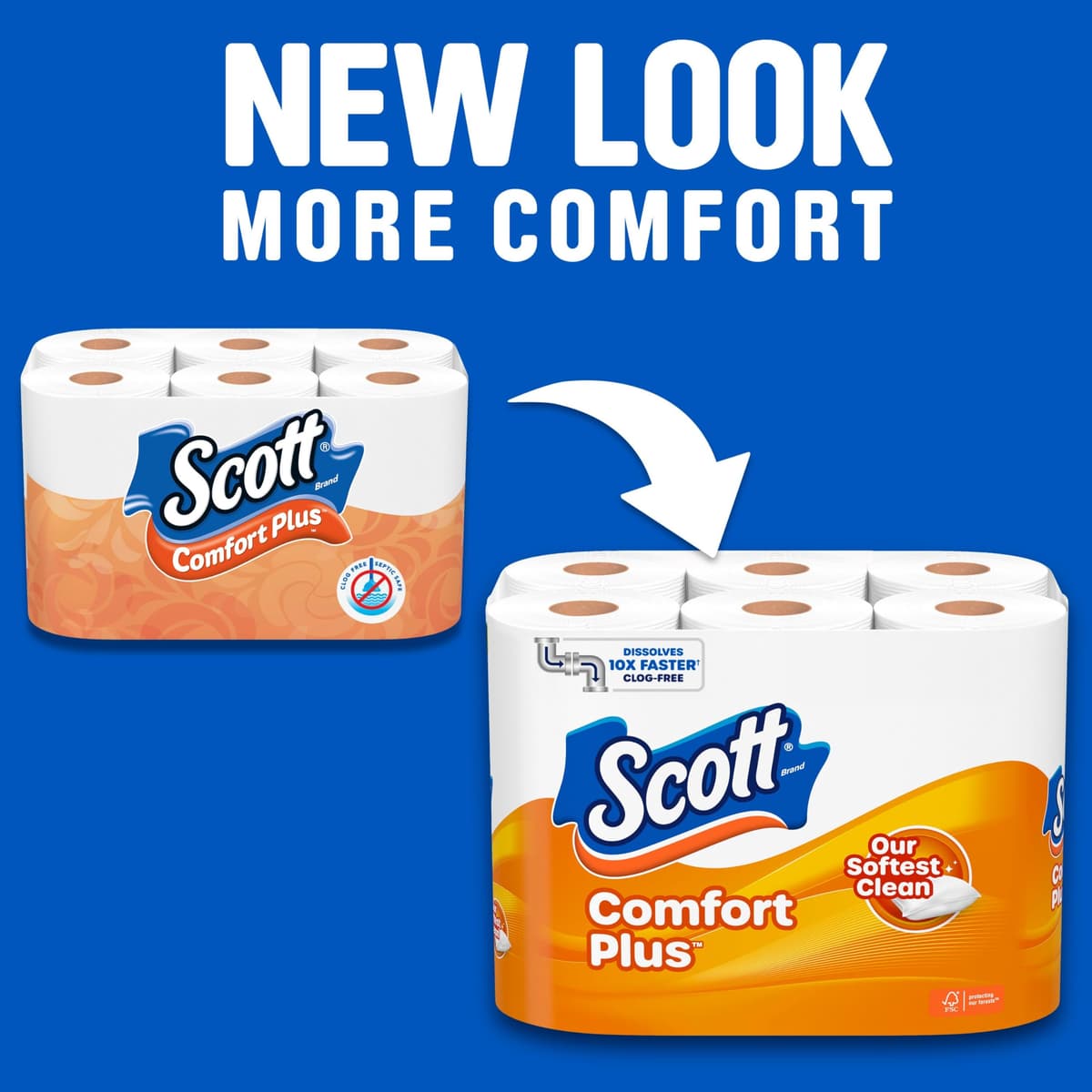 Scott Comfortplus Toilet Paper, Double Roll, Bath Tissue, 18 Count — view 15