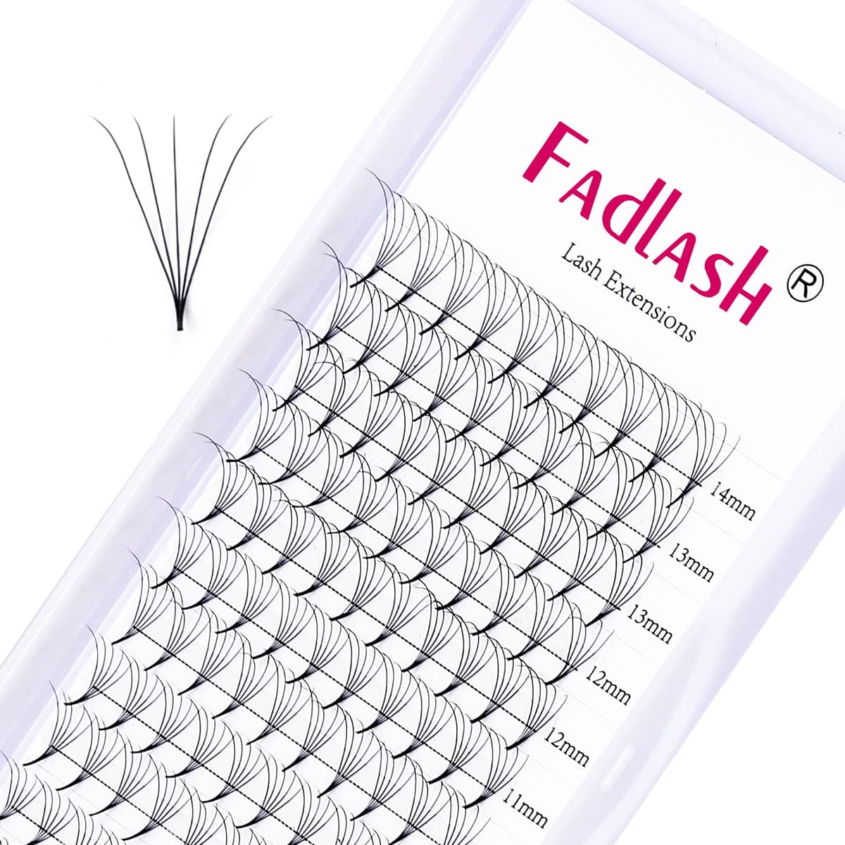 Russian Volume Lashes 16D 0.07 C Curl Mix Tray - Premade Fan Lashes (8-14mm) — view 39