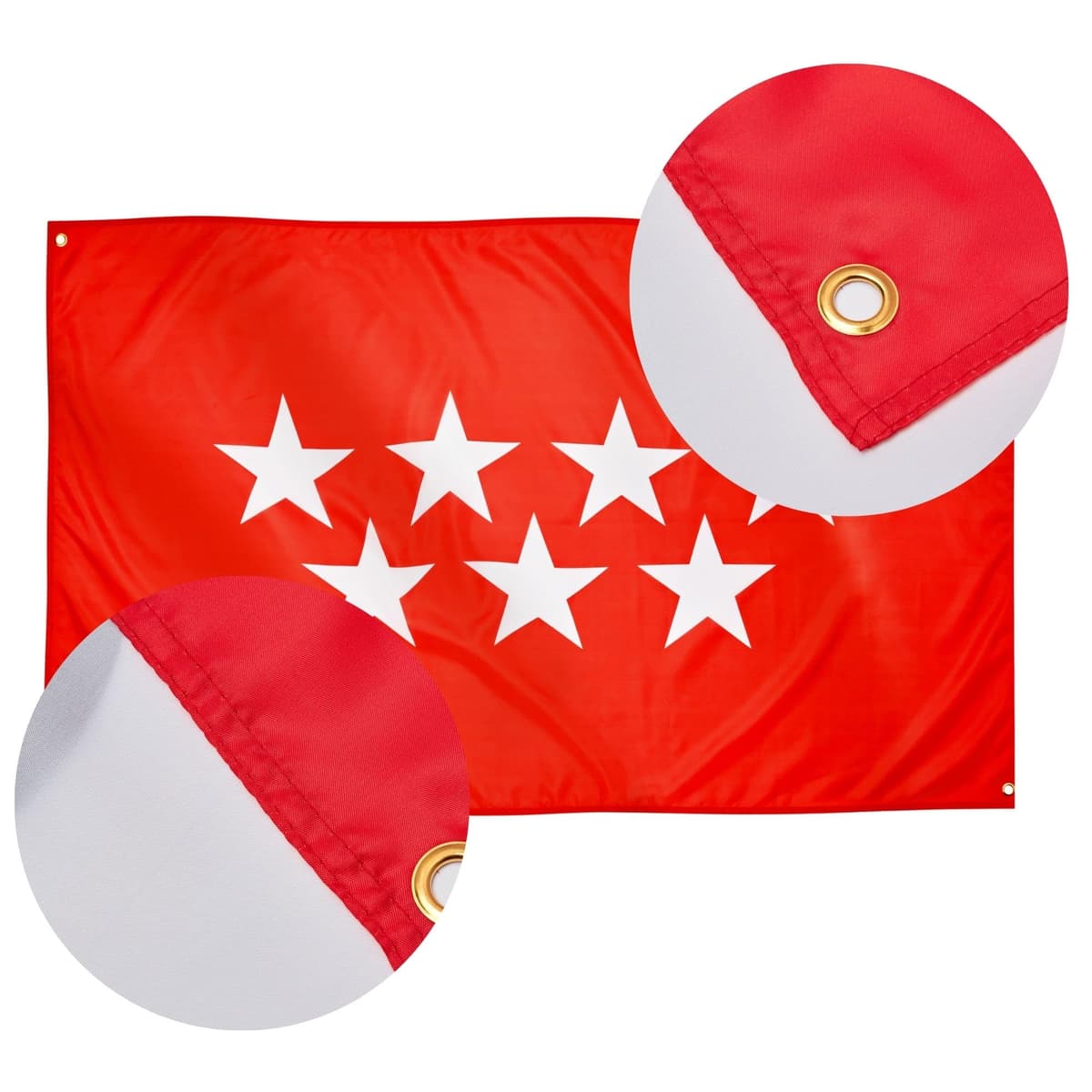 Runesol Cornwall Flag - 91x152cm, 3ft x 5ft, Cornish Flag, 4 Grommets, Eyelet in Every Corner, Premium Quality, Inside & Outside Use, Vivid Colours — view 130