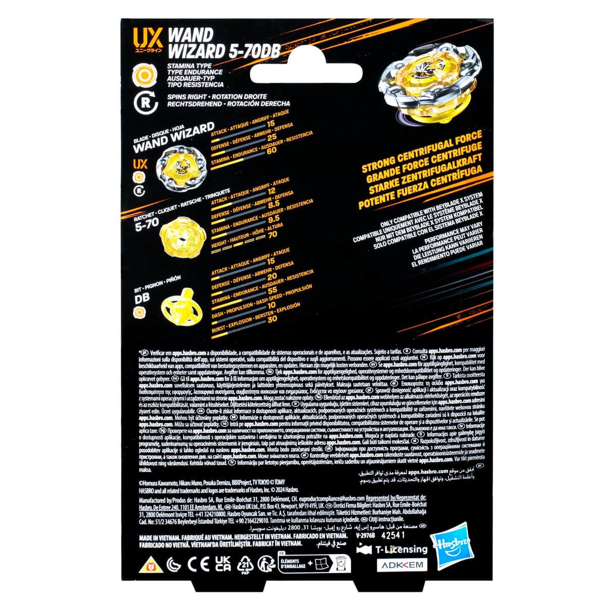 Beyblade X, Kit Inicial Wand Wizard 5-70DB UX con Top y Lanzador — view 5