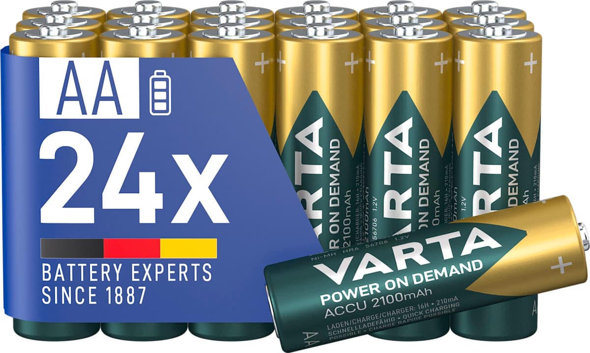 VARTA Power on Demand AA Mignon Batteries (40-pack, economy pack in environmentally-friendly packaging - smart, flexible and powerful - e.g. for computer accessories, Smart Home devices or torches) — view 22