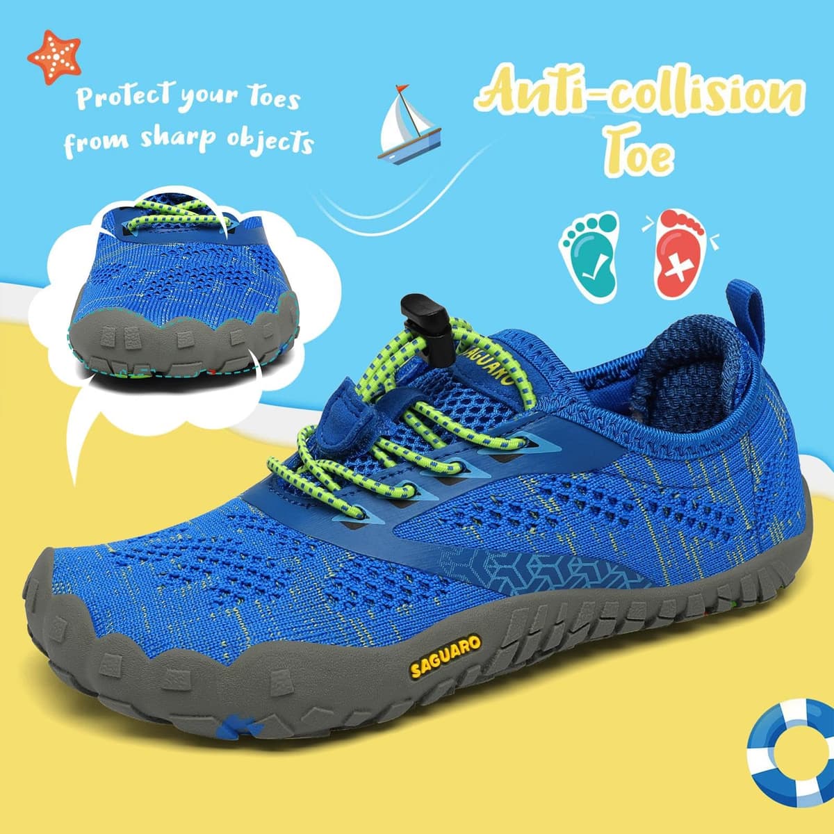 Saguaro Zapatos de Trail Niños Niñas Zapatos Deportivos Transpirable Antideslizante — view 4
