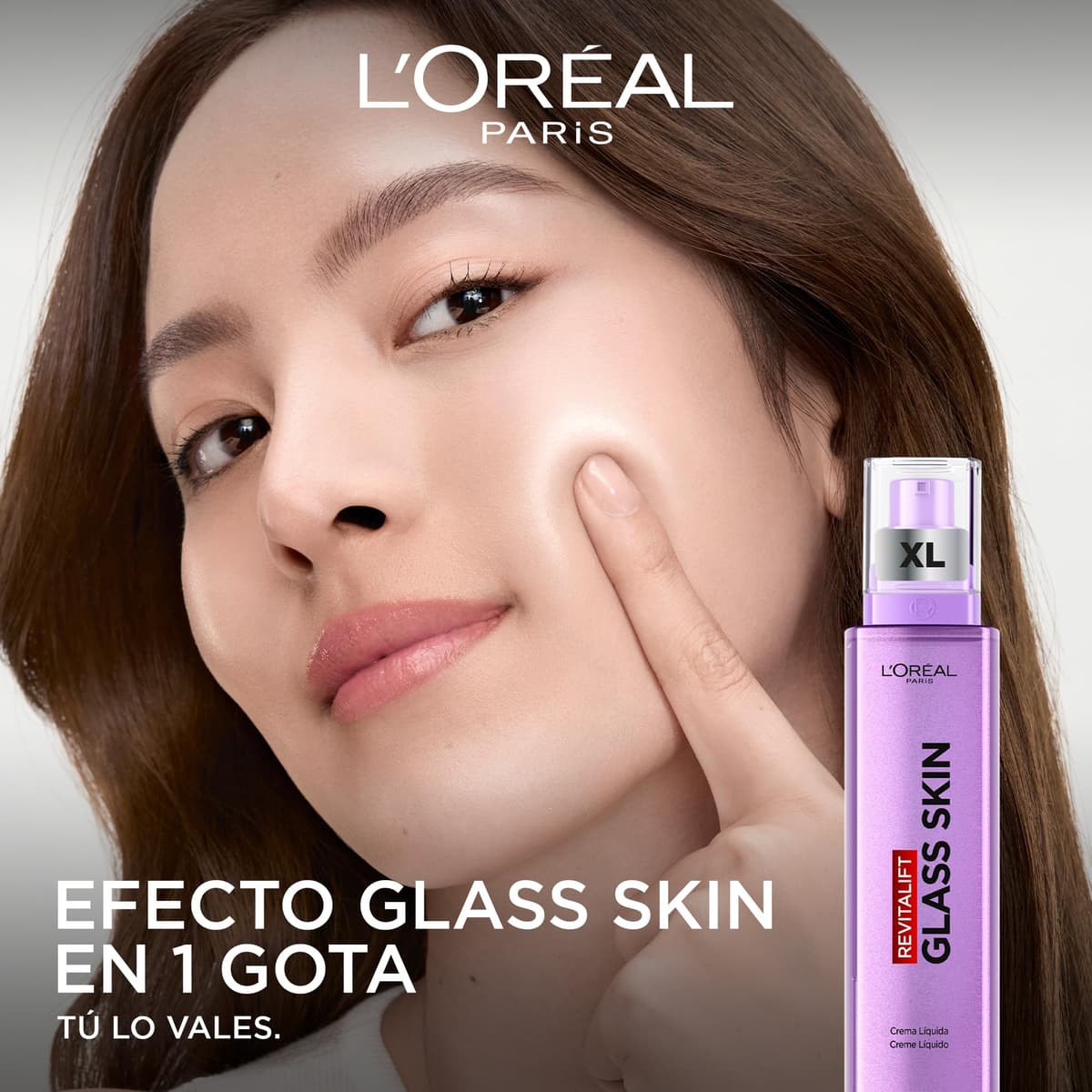 L'Oréal Paris Revitalift Filler Glass Skin Liquid Cream, Hyaluronic Acid and Vitamin Cg, Glass Skin Effect, Hydration up to 100H, Smoothes Lines and Fills, Korean Cosmetic Inspired, 70ml XL — view 2