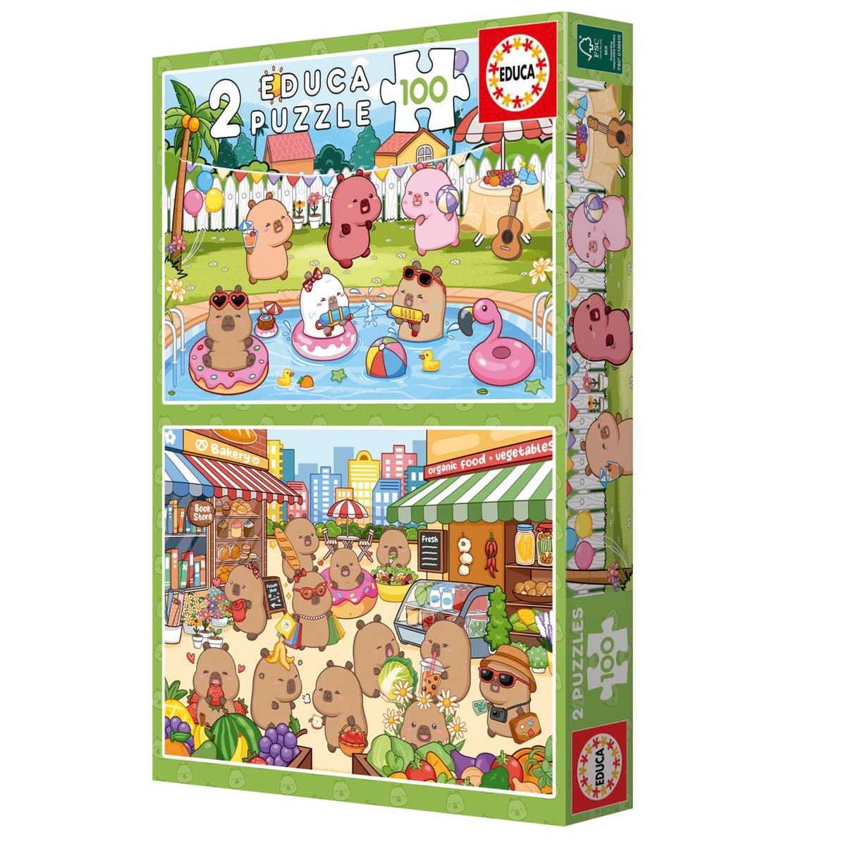 Educa - Capyfun | Set de 2 Puzzles Infantiles con 100 Piezas | Recomendados a Partir de 6 7 8 años (20484) — view 3
