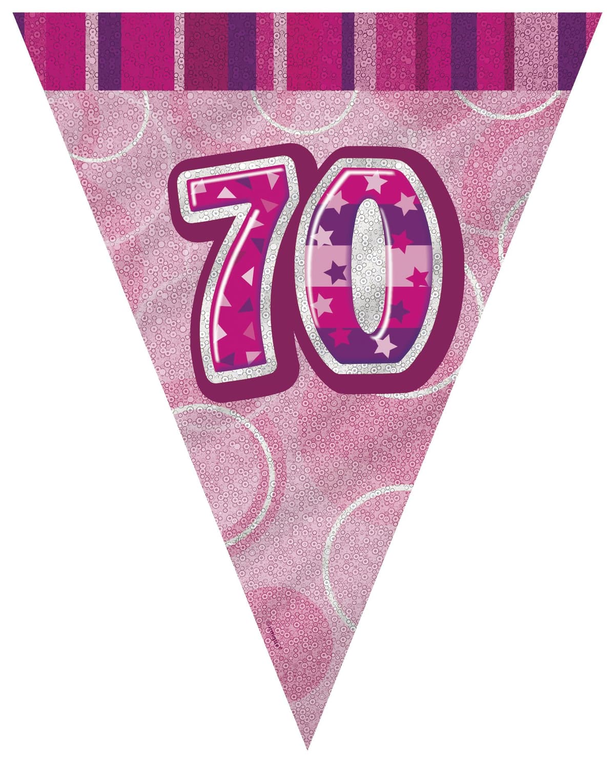 Unique Party 92068 - 9ft Foil Glitz Pink Happy 80th Birthday Banner — view 161