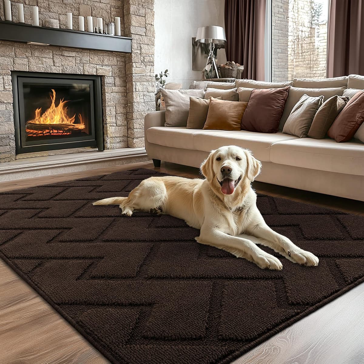 Biscpro Door Mats Indoor,Dirt Trapper Mat Absorbent Non-Slip Low Profile Doormat for Entrance,Inside, Kitchen,Front Door Mat Washable for Pets and Dogs— 50x80cm,Grey — view 72