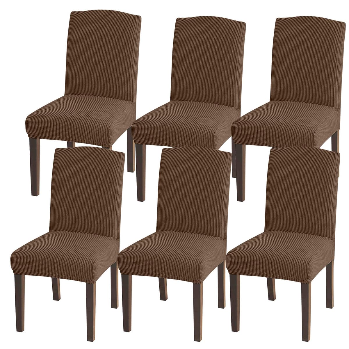 Granbest High Stretch Dining Chair Slipcovers, Universal Fit Jacquard Parson Dining Chair Covers, Removable Chair Protectors for Dining Room, Kitchen, Restaurant and Hotel (Set of 4, Grey) — view 24