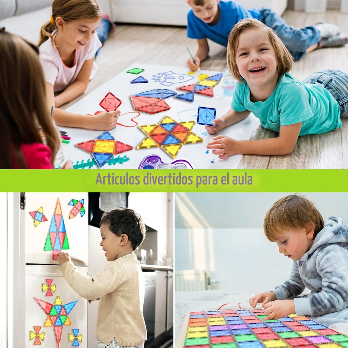 Magnetic Tiles Kids Toys STEM Magnet Toy for Toddler Magnetic Blocks Building Preschool Learning Sensory Montessori Toys for 3+ Year Old Boys and Girls, Safe Creativity Toddler Kids Toy 40PCS — view 5