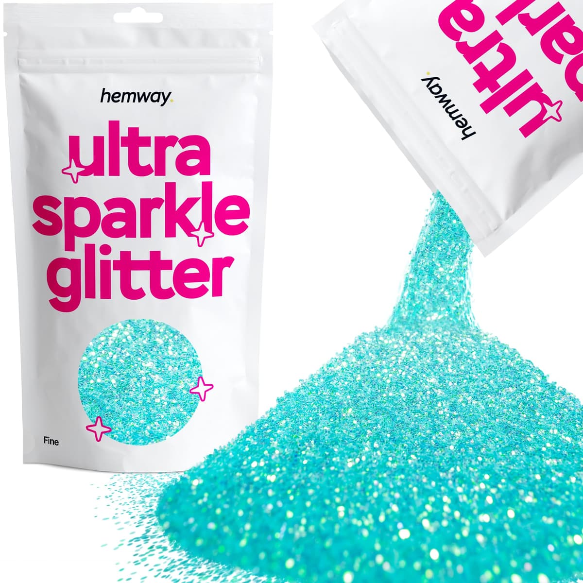 Hemway Ultra Sparkle Glitter Baby Pink Iridescent 100g Fine | Glitter for Arts & Craft, Makeup, Nail Art, Crafting, Card Making, Sparkle Decoration — view 51