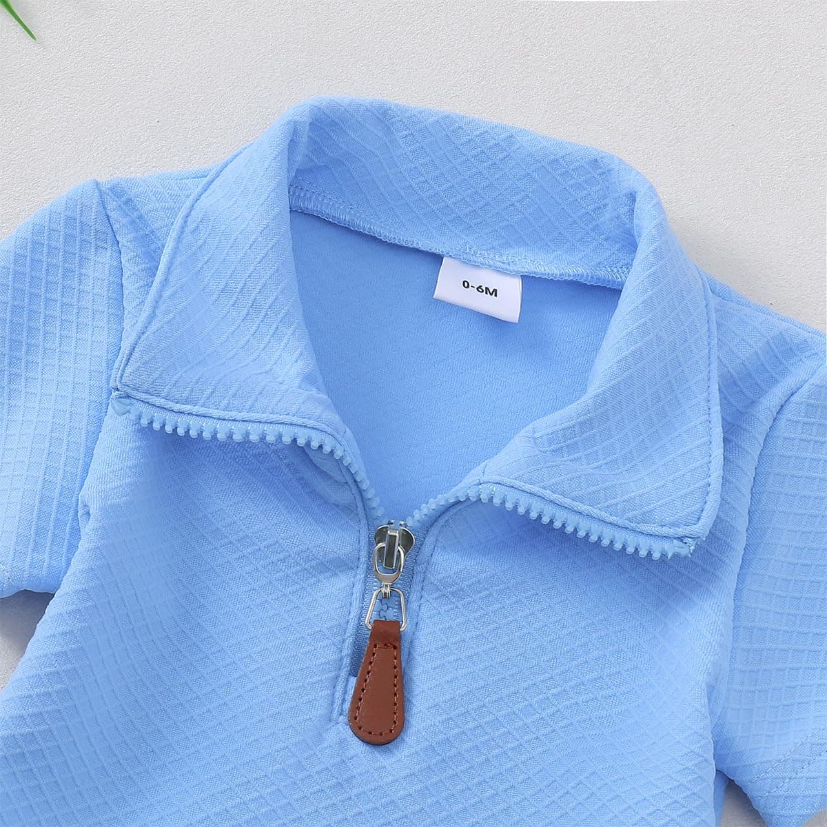 Conjunto Ropa para Niños Pequeños Manga Corta con Cuello Vuelto Camiseta Polo Lisa/Estampada y Pantalones Cortos 2 Piezas Chándal Traje para Verano — view 4