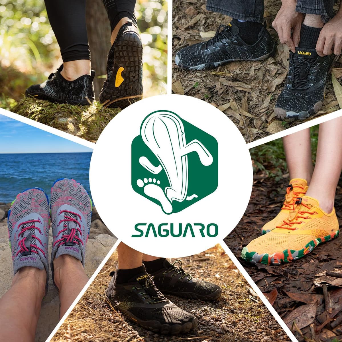 SAGUARO Versátil Minimalistas Zapatillas Ligeras Flexibles para Exterior Interior - Gym Asfalto Playa Montaña, Unisex-Adulto — view 2