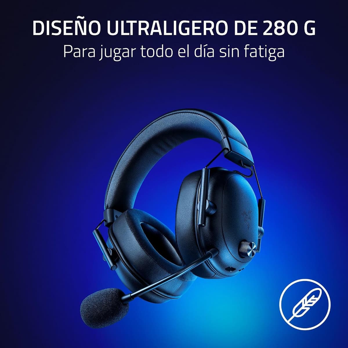Razer BlackShark V2 HyperSpeed para PC - Auriculares para esports inalámbricos y ligeros (280 g, Micrófono HyperClear, Diafra — view 4